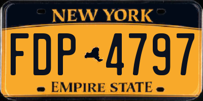 NY license plate FDP4797