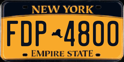 NY license plate FDP4800