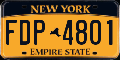 NY license plate FDP4801