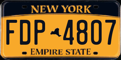 NY license plate FDP4807