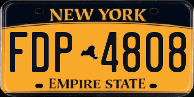 NY license plate FDP4808