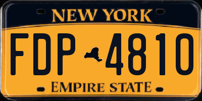 NY license plate FDP4810