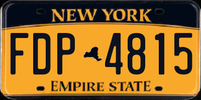 NY license plate FDP4815