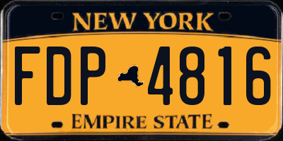 NY license plate FDP4816