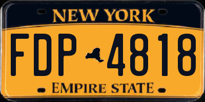 NY license plate FDP4818