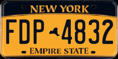 NY license plate FDP4832