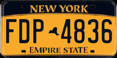NY license plate FDP4836