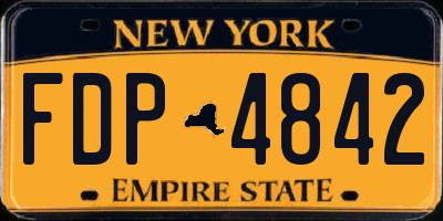 NY license plate FDP4842