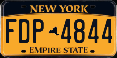 NY license plate FDP4844