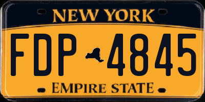 NY license plate FDP4845
