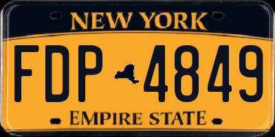 NY license plate FDP4849