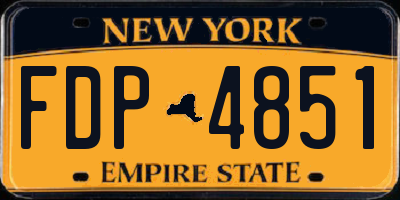 NY license plate FDP4851