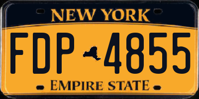 NY license plate FDP4855