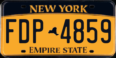 NY license plate FDP4859