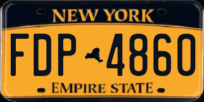 NY license plate FDP4860
