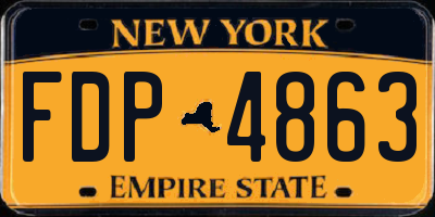 NY license plate FDP4863