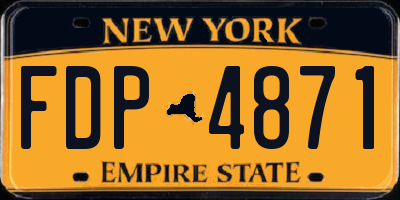 NY license plate FDP4871
