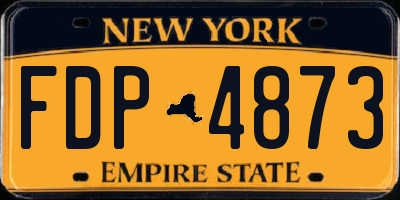 NY license plate FDP4873