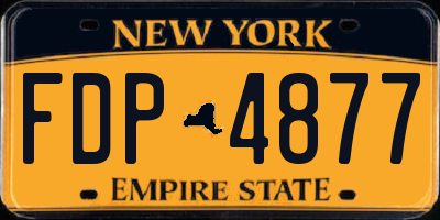 NY license plate FDP4877