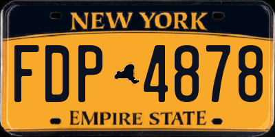 NY license plate FDP4878