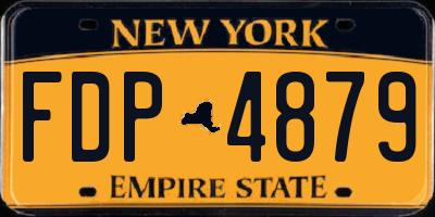 NY license plate FDP4879
