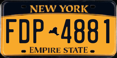 NY license plate FDP4881