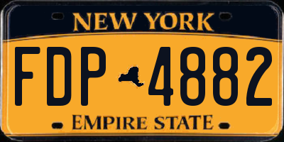 NY license plate FDP4882