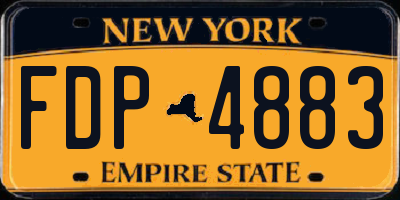 NY license plate FDP4883