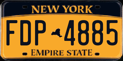 NY license plate FDP4885