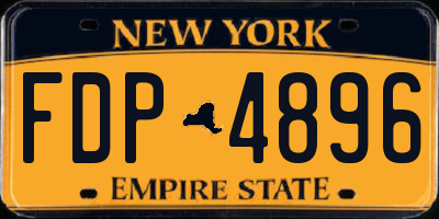 NY license plate FDP4896