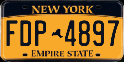 NY license plate FDP4897