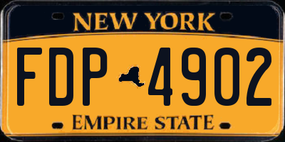 NY license plate FDP4902