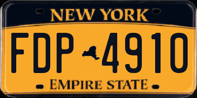 NY license plate FDP4910