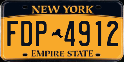 NY license plate FDP4912