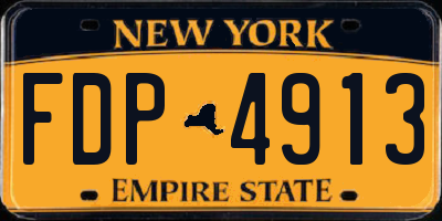 NY license plate FDP4913