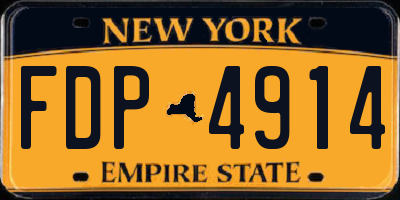 NY license plate FDP4914