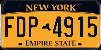 NY license plate FDP4915