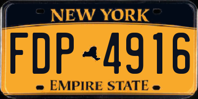 NY license plate FDP4916