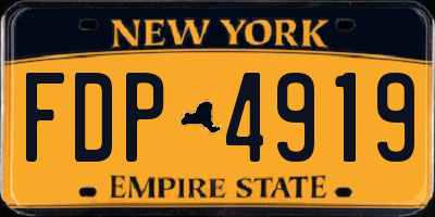 NY license plate FDP4919