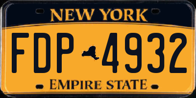 NY license plate FDP4932