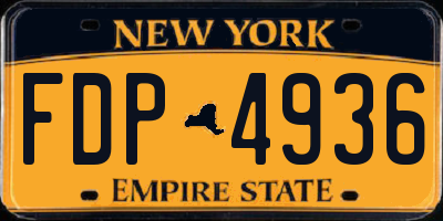 NY license plate FDP4936