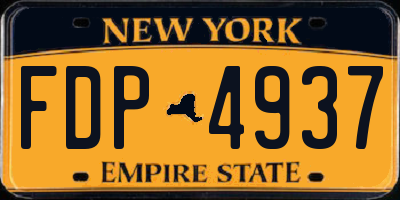 NY license plate FDP4937