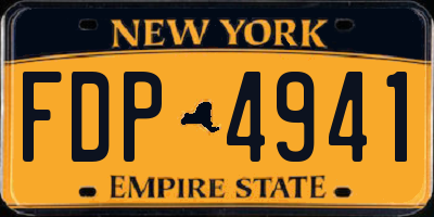 NY license plate FDP4941