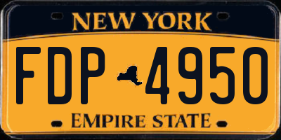NY license plate FDP4950