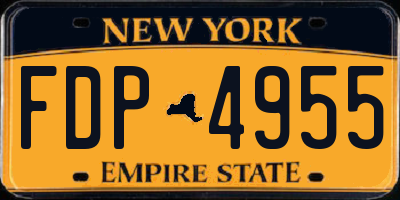 NY license plate FDP4955