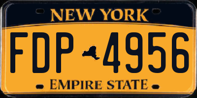 NY license plate FDP4956