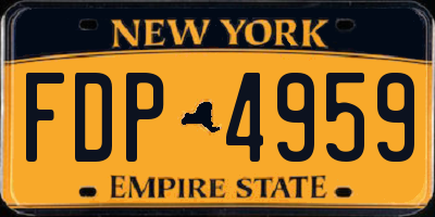 NY license plate FDP4959