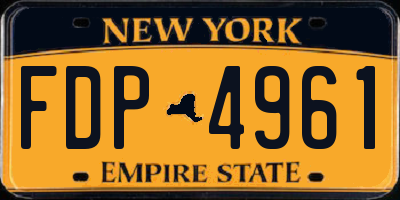 NY license plate FDP4961