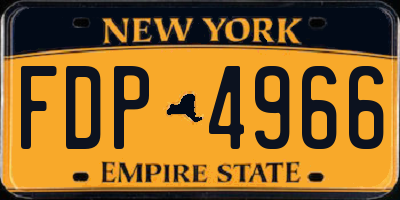 NY license plate FDP4966