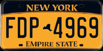 NY license plate FDP4969